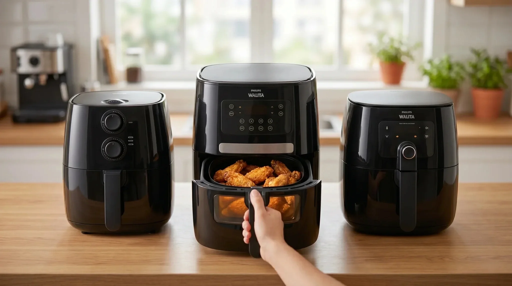 Comparativo Philips Walita: Série 1000, Série 3000 XL RI9270 e Airfryer com Visor NA230
